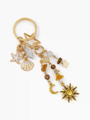 STARFISH & SHELL & SUN & MOON & STONE KEYCHAIN