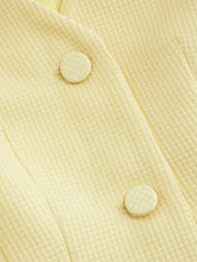 Jacquard V-neck Bowknot Blazer Vest