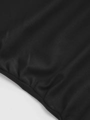 Boat Neck Ruched Ruffle Hem Layered Micro Romper