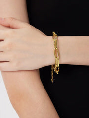 DOUBLE-LAYERED CHUNKY CHAIN BRACELET