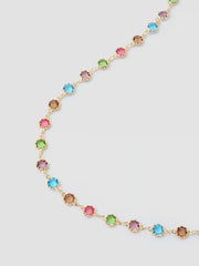 COLORFUL RHINESTONE CHAIN NECKLACE