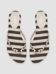 STRIPED MOVEN FLIP-FLOP SLIPPERS