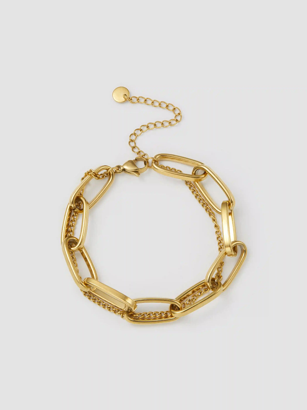 DOUBLE-LAYERED CHUNKY CHAIN BRACELET