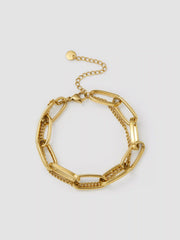 DOUBLE-LAYERED CHUNKY CHAIN BRACELET