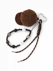 HAT & BEADED & KNOT BAG CHARM