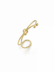DOUBLE LAYERED KNOT OPEN BRACELET