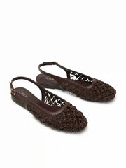 WOVEN SLINGBACK FLATS