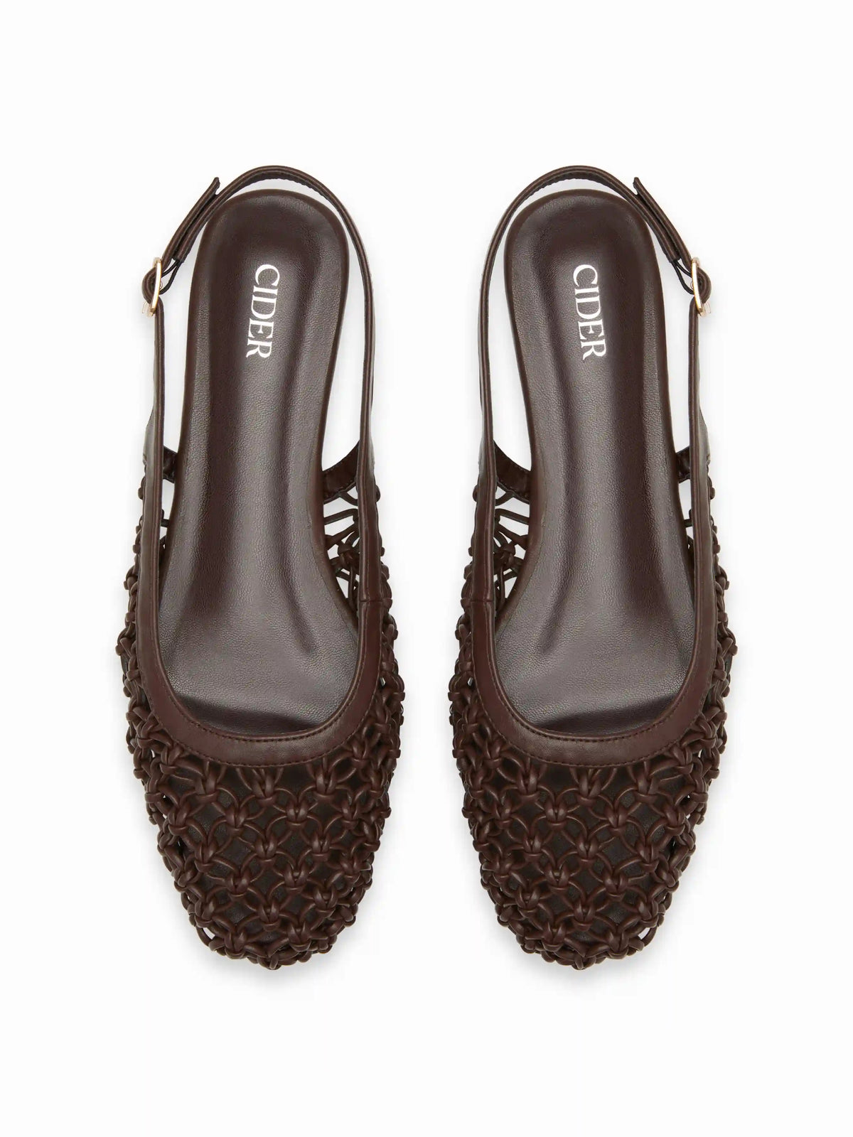 WOVEN SLINGBACK FLATS