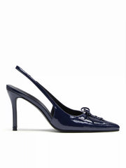 BOWKNOT POINTED TOE SLINGBACK HEELS