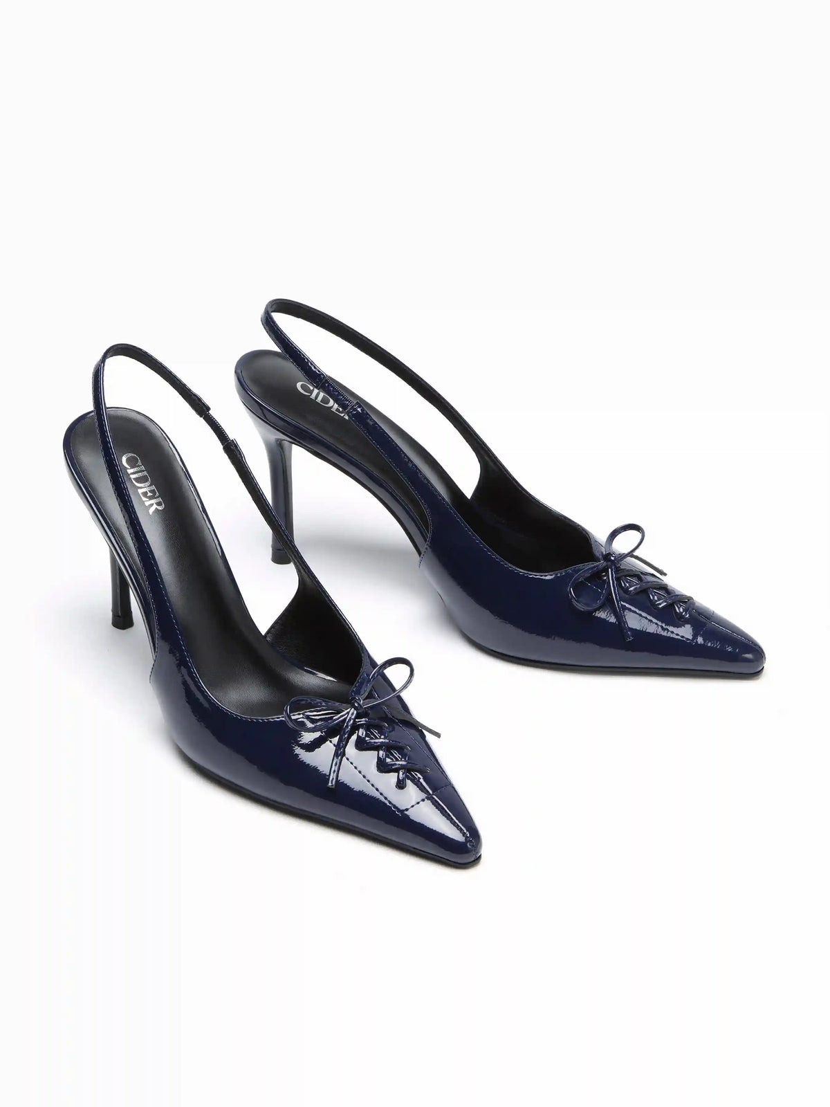 BOWKNOT POINTED TOE SLINGBACK HEELS