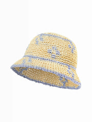 TWO-TONE STRAW HAT
