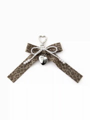 LEOPARD & BOWKNOT & HEART KEYCHAIN