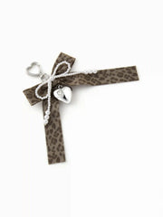 LEOPARD & BOWKNOT & HEART KEYCHAIN