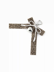 LEOPARD & BOWKNOT & HEART KEYCHAIN