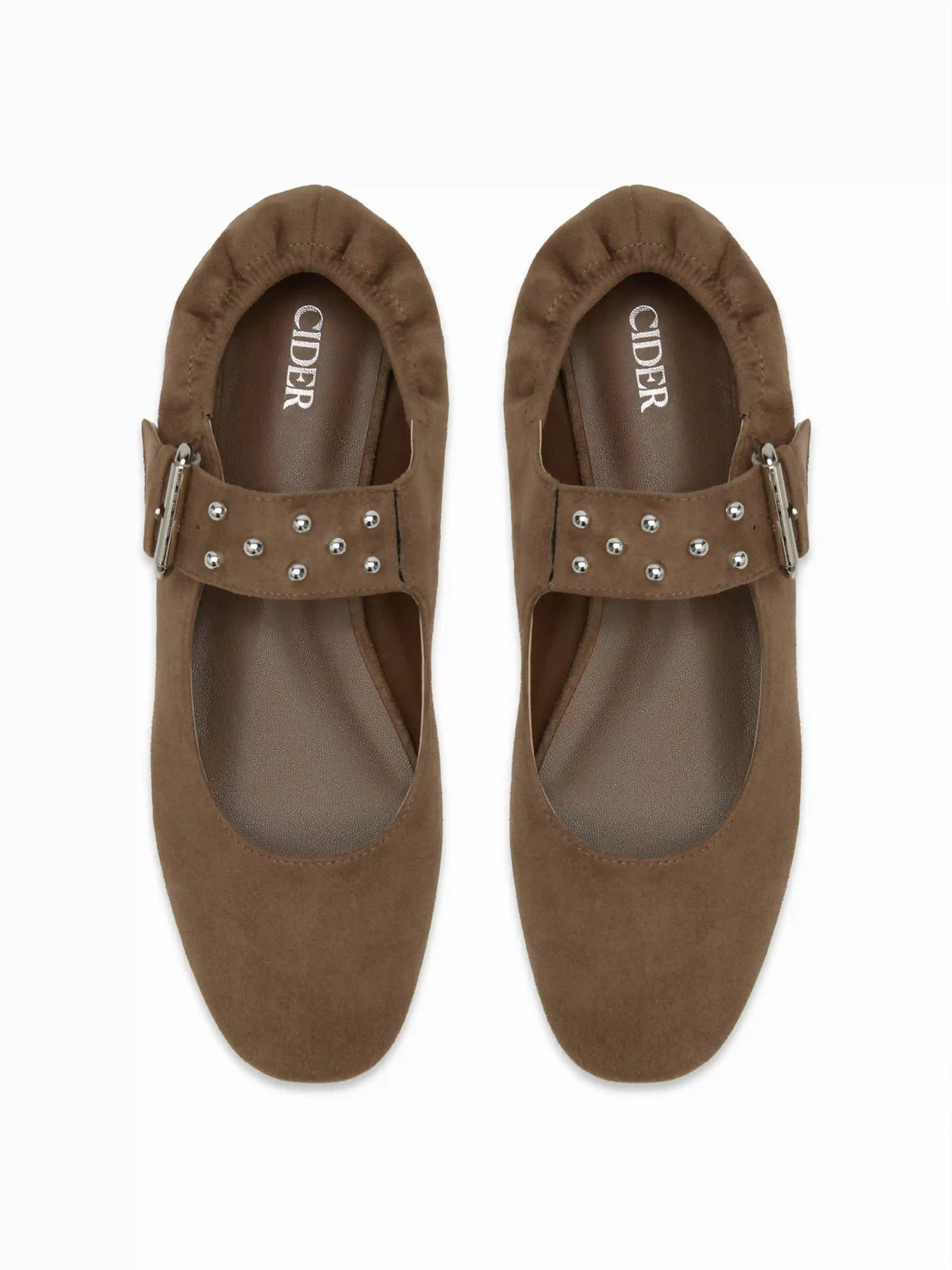 ADJUSTABLE STRAP FAUX SUEDE FLATS