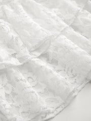 Lace Low Rise Tie Side Layered See-through Micro Mini Skirt