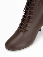 LACE UP STILETTO ANKLE BOOTS