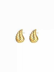 TWISTED WATER DROP STUD EARRINGS