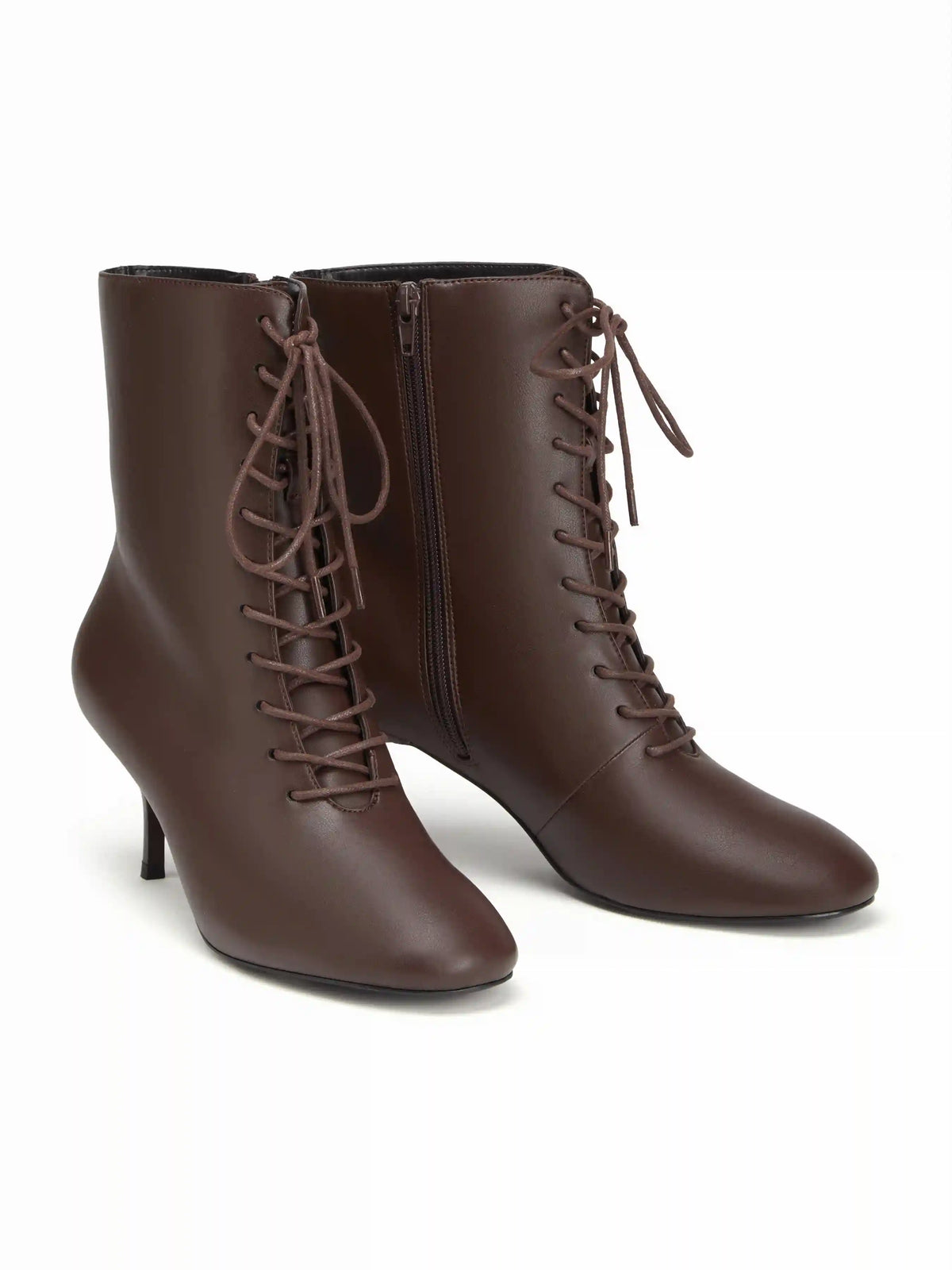 LACE UP STILETTO ANKLE BOOTS