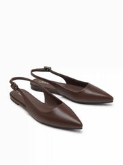 POINTED TOE SLINGBACK FLATS