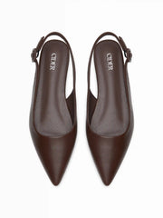 POINTED TOE SLINGBACK FLATS