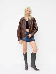 Denim Low Rise Mini Skort With Belt
