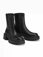 CHUNKY HEELED ANKLE BOOTS