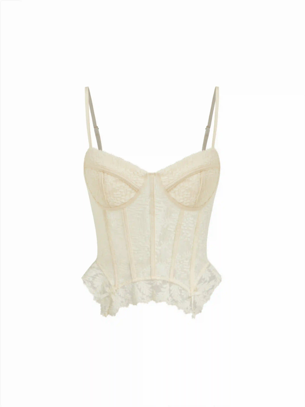 Lace Floral Bowknot Corset Bralette