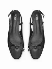 BOWKNOT SLINGBACK FLATS