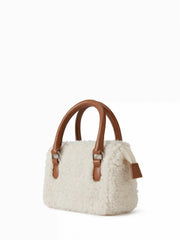 MINI TWO-TONE FUZZY HANDBAG & CROSSBODY BAG