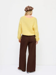 Denim Low Rise Pleated Wide Leg Jeans With Belt
