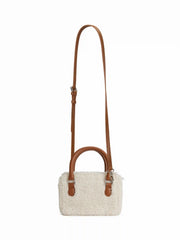 MINI TWO-TONE FUZZY HANDBAG & CROSSBODY BAG