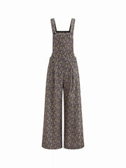 Floral Button Straight Leg Jumpsuit