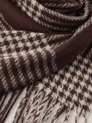 PLAID FRINGED SCARF