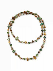 DOUBLE LAYER STONE BEADED NECKLACE