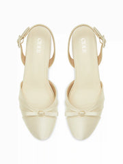 BOWKNOT SLINGBACK CHUNKY HEELS