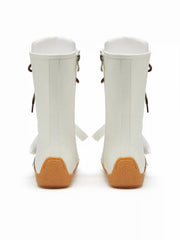 TWO-TONE LACE-UP BOXING BOOTS