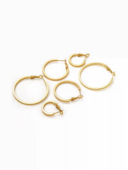 3 PAIRS CLASSIC HOOP EARRINGS SET