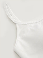 U-neckline Cami Top & Mid Rise Gingham Lace Drawstring Wide Leg Trousers Loungewear Set