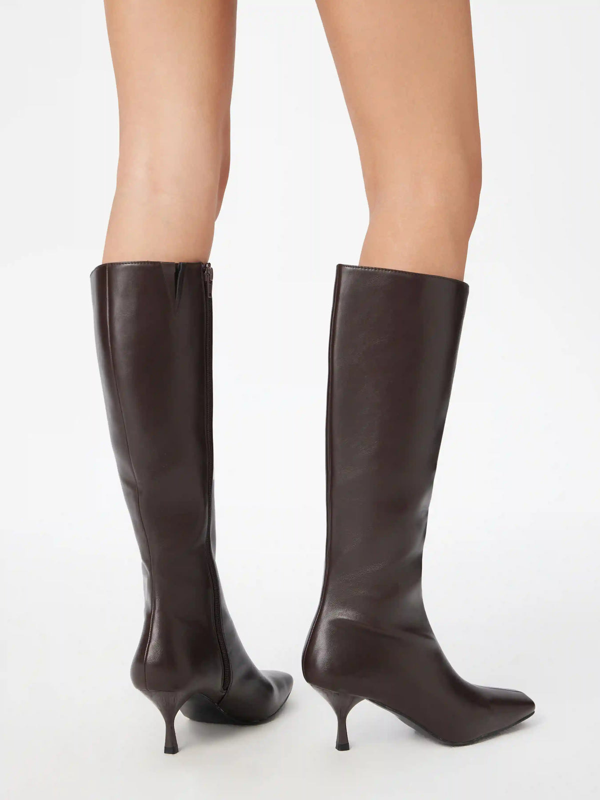 SQUARE TOE STILETTO KNEE HIGH BOOTS