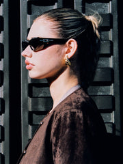 TWISTED WATER DROP STUD EARRINGS