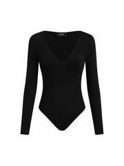 V-neck Solid Bodysuit