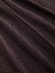 Knit Scoop Neckline Long Sleeve A-line Mini Dress