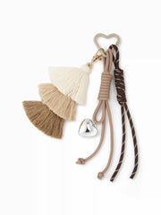 HEART FRINGED KEYCHAIN