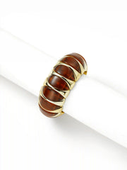 MARBLE TEXTURED CURVE BANGLE BRACELET