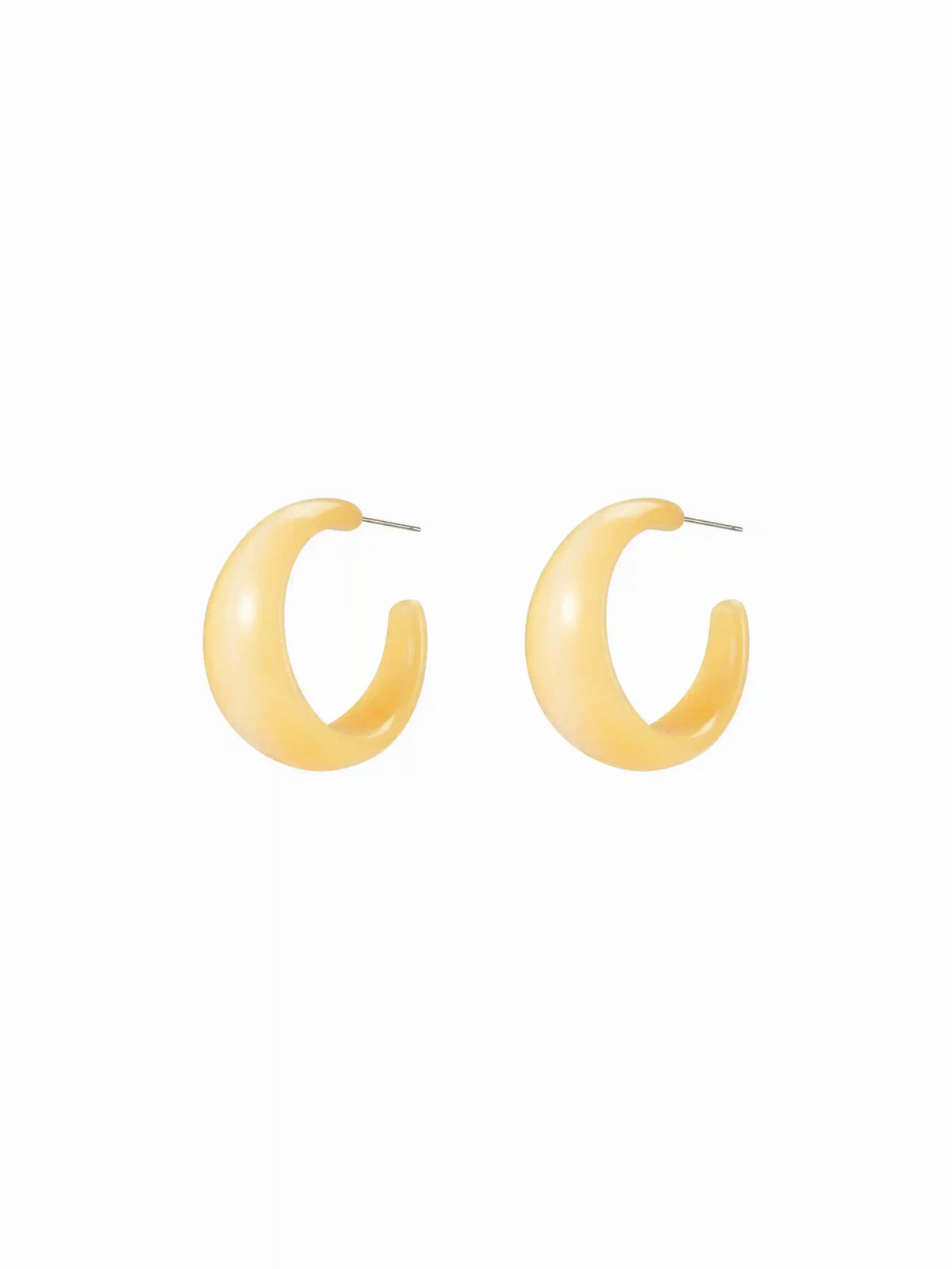 C-SHAPED HOOP EARRINGS