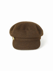 BUCKLE DECOR TWEED BERET HAT
