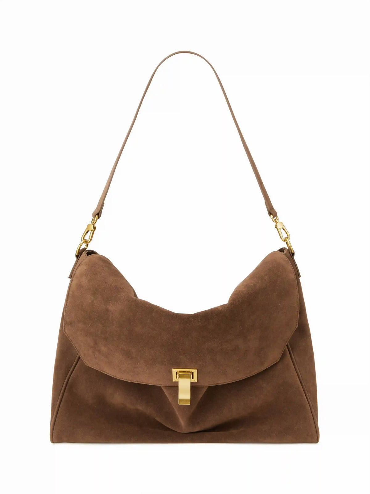 RECTANGULAR FAUX SUEDE TOTE BAG