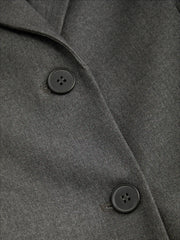 Notch Collar Size Tie Button Oversized Blazer