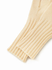 BOWKNOT DECOR KNITTED GLOVES